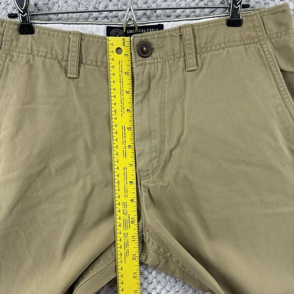 American Eagle Pants Men 32 (34X27) Khaki Beige The Original Boot Mid Rise - Picture 13 of 16
